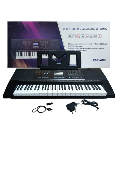 Shop the PSR 493 Electronic Keyboard with 61 touch-sensitive keys, built-in tones, rhythms, and USB MIDI. Perfect for beginners and intermediate players.