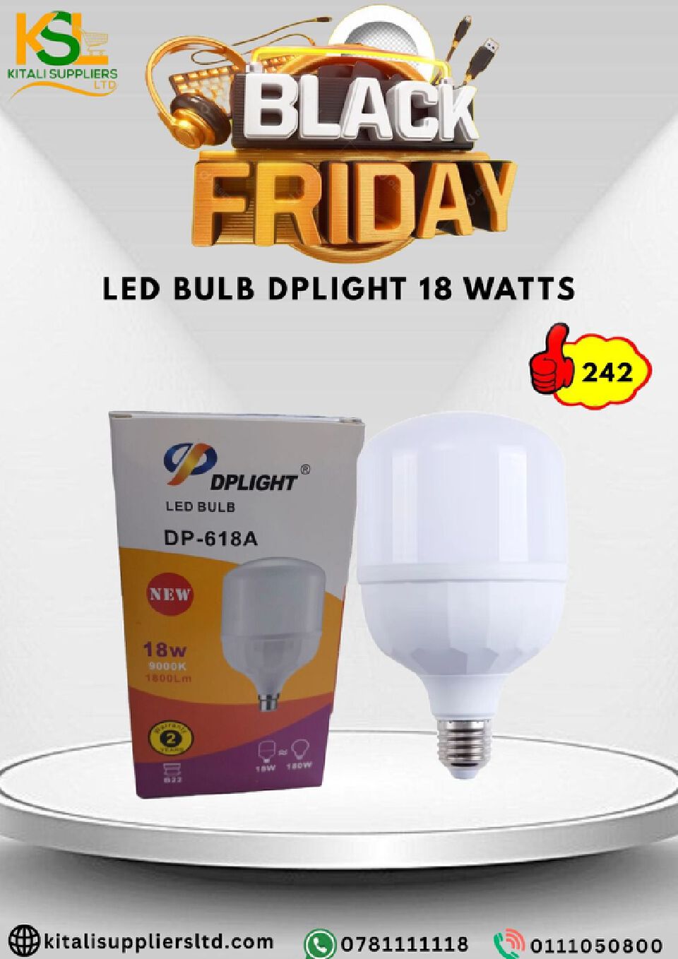 Get the DP 18W LED Bulb for high-efficiency lighting at home or work. Bright, long-lasting, and eco-friendly. Save energy without compromising brightness.