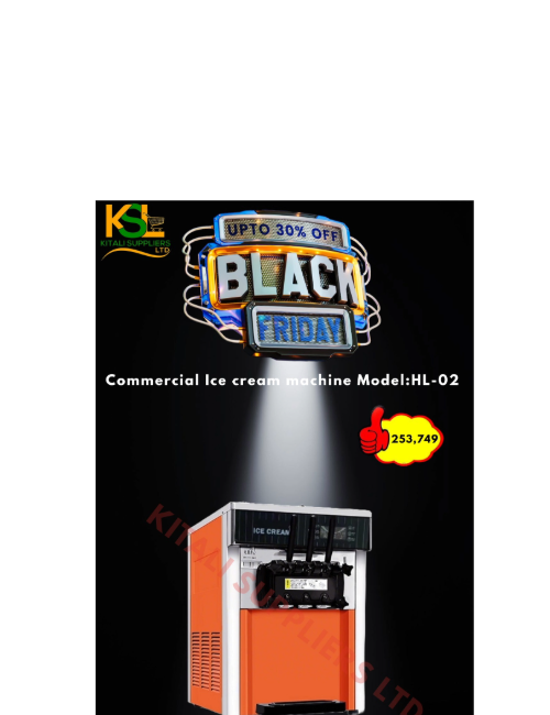 🔥 Black Friday Deal – Commercial Ice Cream Maker Machine 🍦

Boost your ice cream business this Black Friday with a high-capacity commercial soft serve machine! Designed for restaurants, cafés, hotel