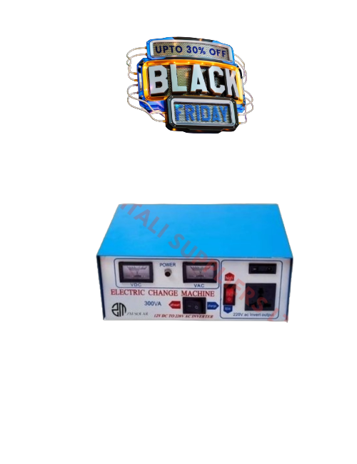 Buy Solarmax 300W Inverter for reliable power backup. Converts 12V DC battery power to 220V AC for lights, TV, WiFi, and small electronics. Perfect for homes & shops. Black Friday discount!