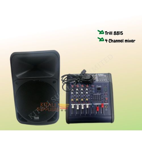 Trill 8815 Sound System with 4-Channel Mixer – Powerful Audio Solution for Live Events & Studio Use
