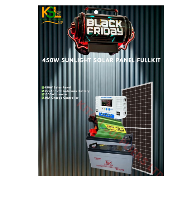 🔆 450W Sunlight Solar Panel Fullkit – Complete Home Solar Power Solution 🔋⚡