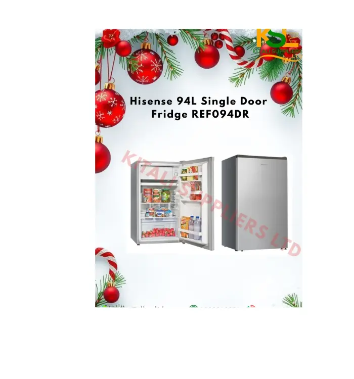 Hisense 94L Single Door Fridge REF094DR Christmas Edition | Compact & Energy-Saving Mini Fridge ❄️🎅🎁