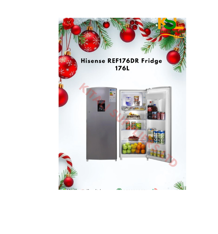 Hisense 176L Single Door Fridge REF176DR Christmas Edition | Spacious & Energy-Efficient Cooling ❄️🎅🎁
