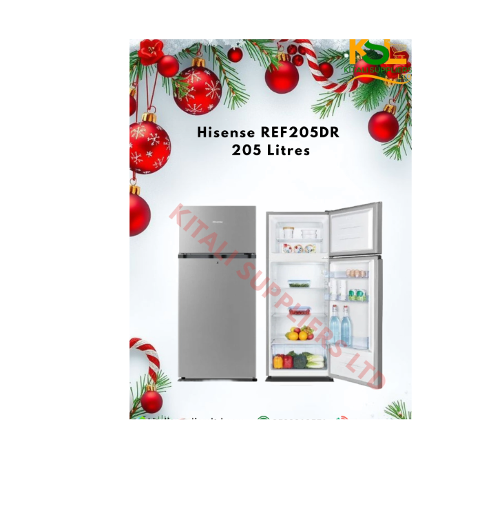 Hisense 205L Single Door Fridge REF205R Christmas Edition | Large, Stylish & Energy Efficient ❄️🎅🎁