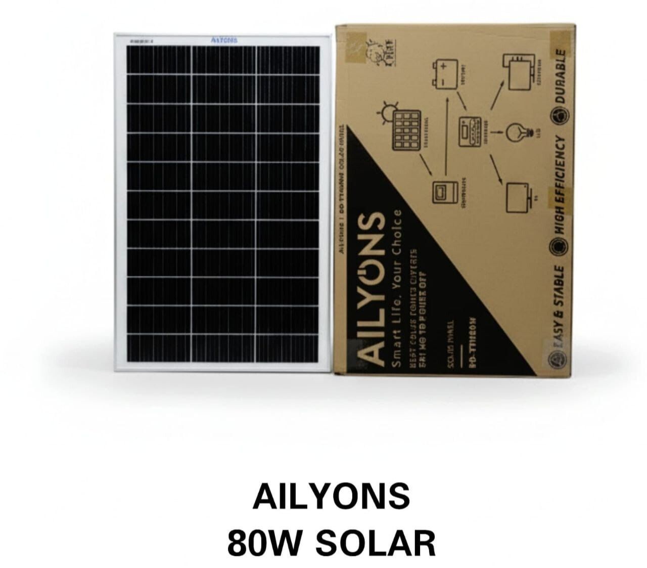 Ailyons 80W Solar Panel 🌞 – High-efficiency, durable, and eco-friendly. Perfect for homes, RVs, or outdoor use. Christmas deal! 🎄