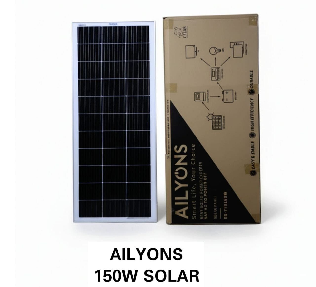 Ailyons 150W Solar Panel 🌞 – High-efficiency, durable, and eco-friendly. Ideal for homes, RVs, boats, and outdoor use. Christmas deal! 🎄