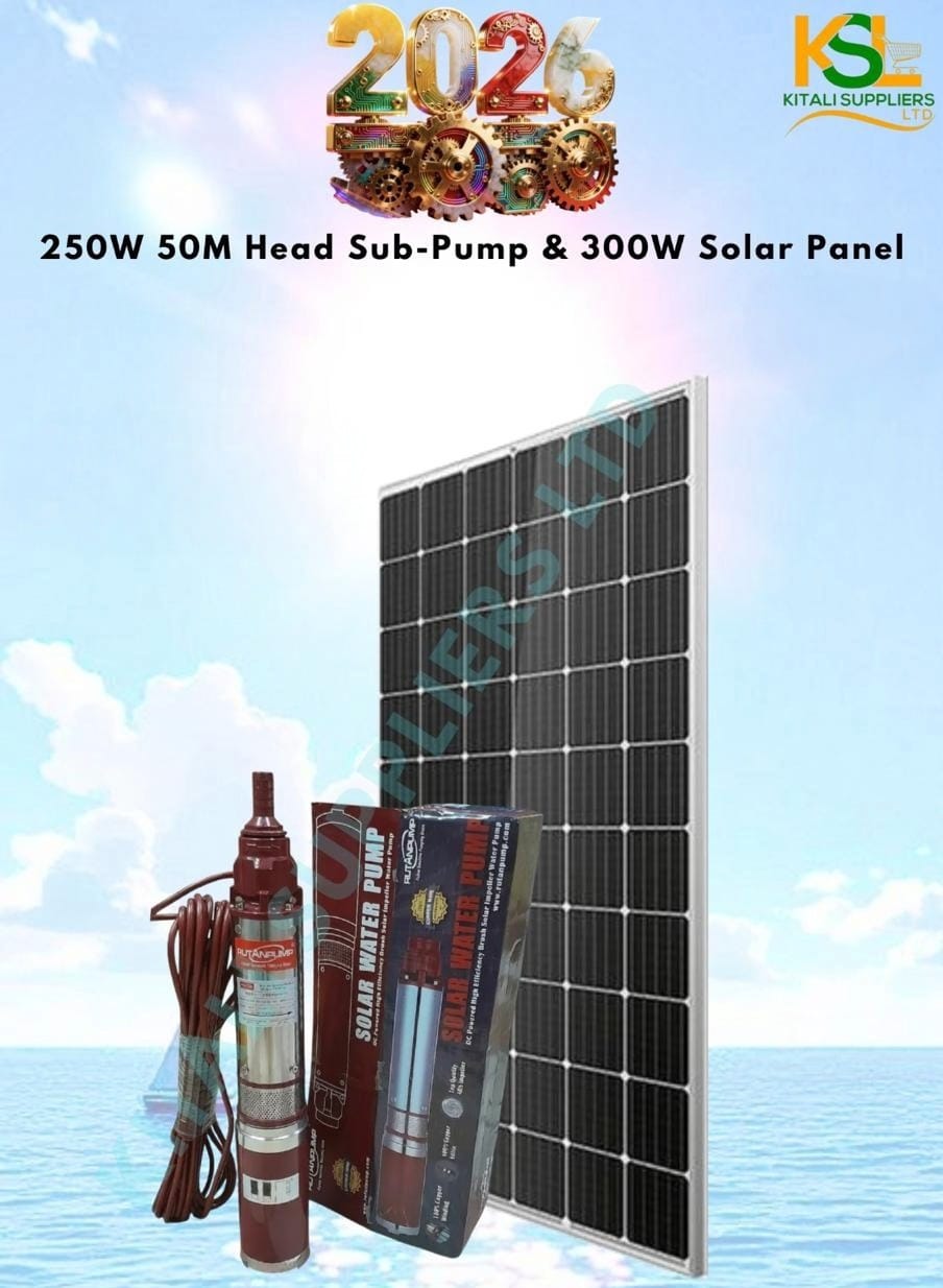 250W 50M Head Submersible Water Pump with 300W Solar Panel – High Efficiency Borehole & Irrigation Solution