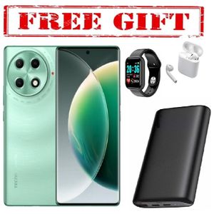 Tecno Camon 30S PRO 6.78''FHD-AMOLED 12OHz, 256GB ROM+8GB RAM+(8GB RAM Extended) Daul Sim, 5000mAhCOMES WITH FREE GIFTS (POWER BANK +AIR PODS +SMART WATCH)