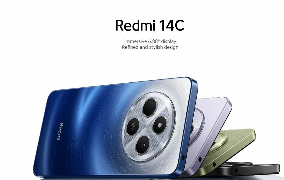 ON DISCOUNT !!!! BRAND NEW  XIAOMI Redmi 14C, 6.88" (8GB RAM+256GB Storage) (Dual Sim) 5160mAh  COMES WITH FREE GIFTS (POWER BANK +AIR PODS +SMART WATCH) FOR YOU