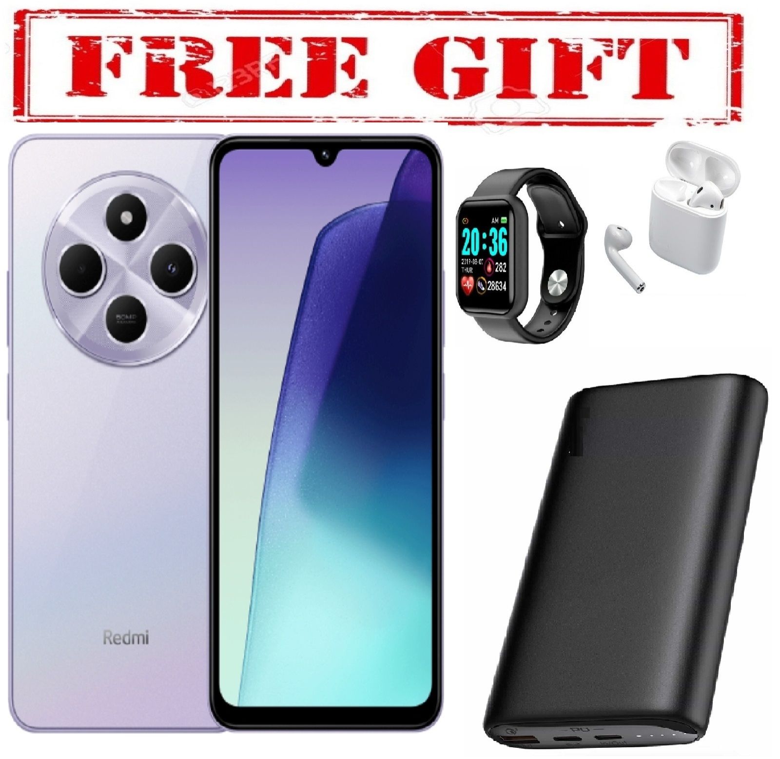 BLACK FRIDAY OFFER !!!  XIAOMI Redmi 14C, 6.88" (4GB RAM+128GB Storage) (Dual Sim) 5160mAh  COMES WITH FREE GIFTS (POWER BANK +AIR PODS +SMART WATCH) FOR YOU