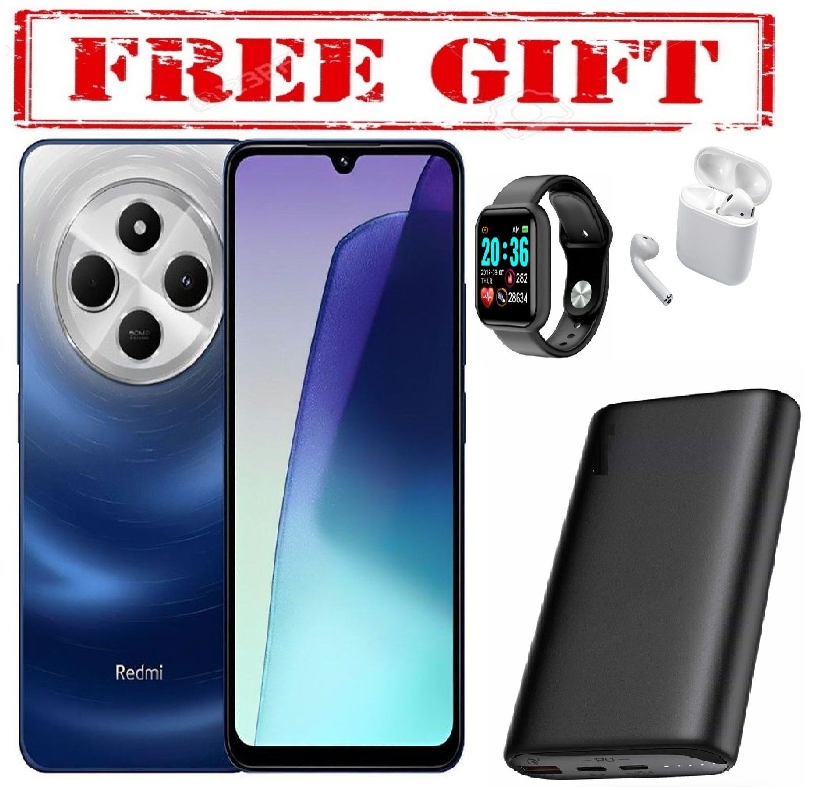 BLACK FRIDAY OFFER !!!  XIAOMI Redmi 14C, 6.88" (4GB RAM+128GB Storage) (Dual Sim) 5160mAh  COMES WITH FREE GIFTS (POWER BANK +AIR PODS +SMART WATCH) FOR YOU