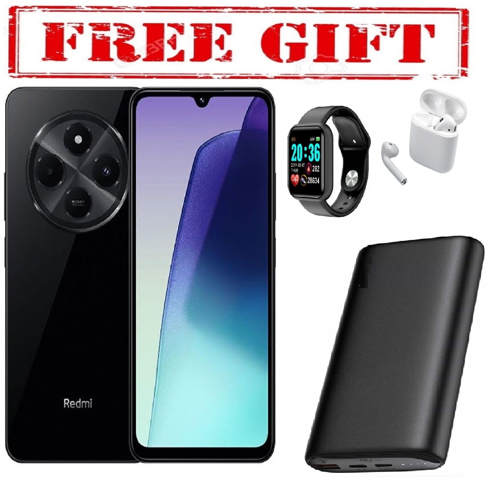 BLACK FRIDAY OFFER !!!  XIAOMI Redmi 14C, 6.88" (8GB RAM+256GB Storage) (Dual Sim) 5160mAh  COMES WITH FREE GIFTS (POWER BANK +AIR PODS +SMART WATCH) FOR YOU