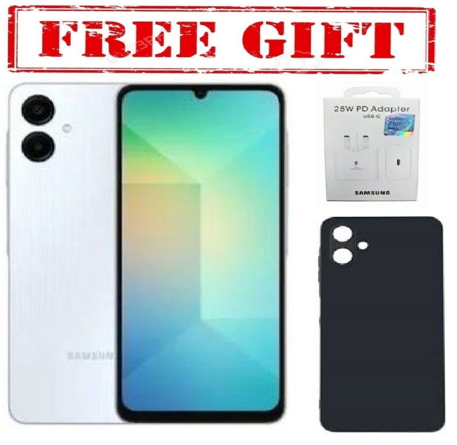 BRAND NEW Samsung GALAXY A06, SCREEN DISPLAY 6.7" //4GB RAM +128 GB ROM //DUAL SIM //5000MAH //50MP //ANDROID 14  COMES WITH FREE GIFTS (C TO C HEADER  + SILICONE COVER  ) FOR YOU