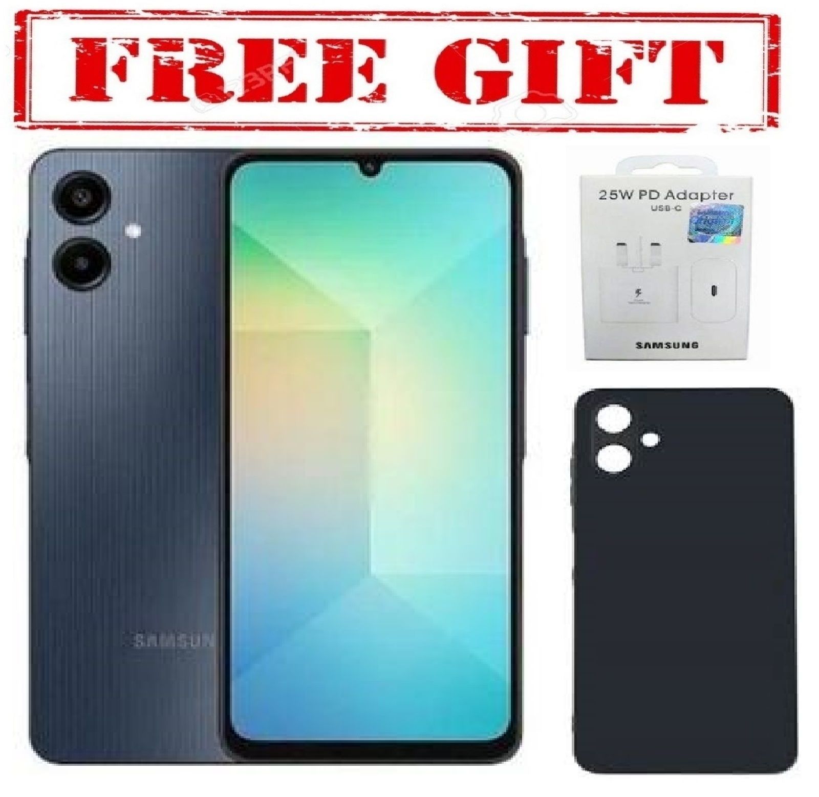 BRAND NEW Samsung GALAXY A06, SCREEN DISPLAY 6.7" //4GB RAM +128 GB ROM //DUAL SIM //5000MAH //50MP //ANDROID 14  COMES WITH FREE GIFTS (C TO C HEADER  + SILICONE COVER  ) FOR YOU