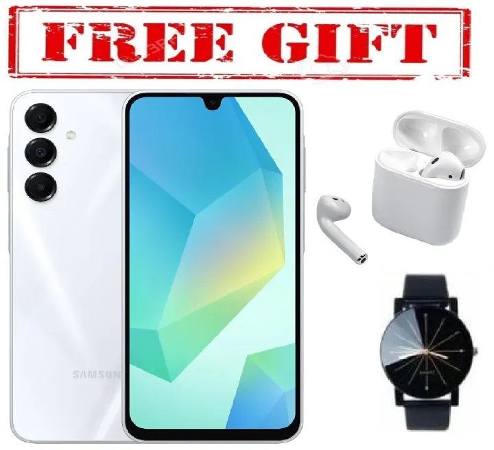 NEW ARRIVAL BRAND NEW SAMSUNG GALAXY A16, 5G 6.7'' HD+, 4GB RAM + 128GB ROM, DUAL SIM, 50MP, 5000mAh COMES WITH FREE GIFTS ( AIRPODS + WATCH)  FOR YOU