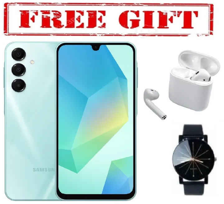 NEW ARRIVAL BRAND NEW SAMSUNG GALAXY A16, 5G 6.7'' HD+, 4GB RAM + 128GB ROM, DUAL SIM, 50MP, 5000mAh COMES WITH FREE GIFTS ( AIRPODS + WATCH)  FOR YOU