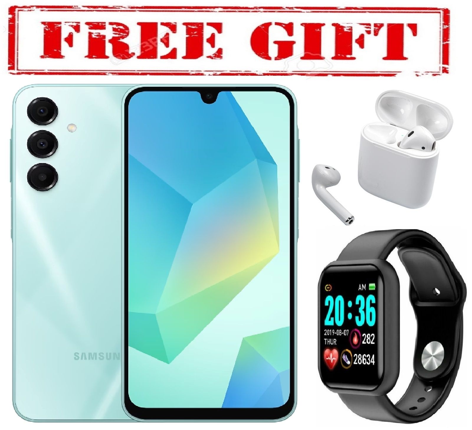 NEW ARRIVAL BRAND NEW SAMSUNG GALAXY A16, 5G 6.7'' HD+, 6GB RAM + 128GB ROM, DUAL SIM, 50MP, 5000mAh  COMES WITH FREE GIFTS ( AIRPODS + SMART WATCH) FOR YOU