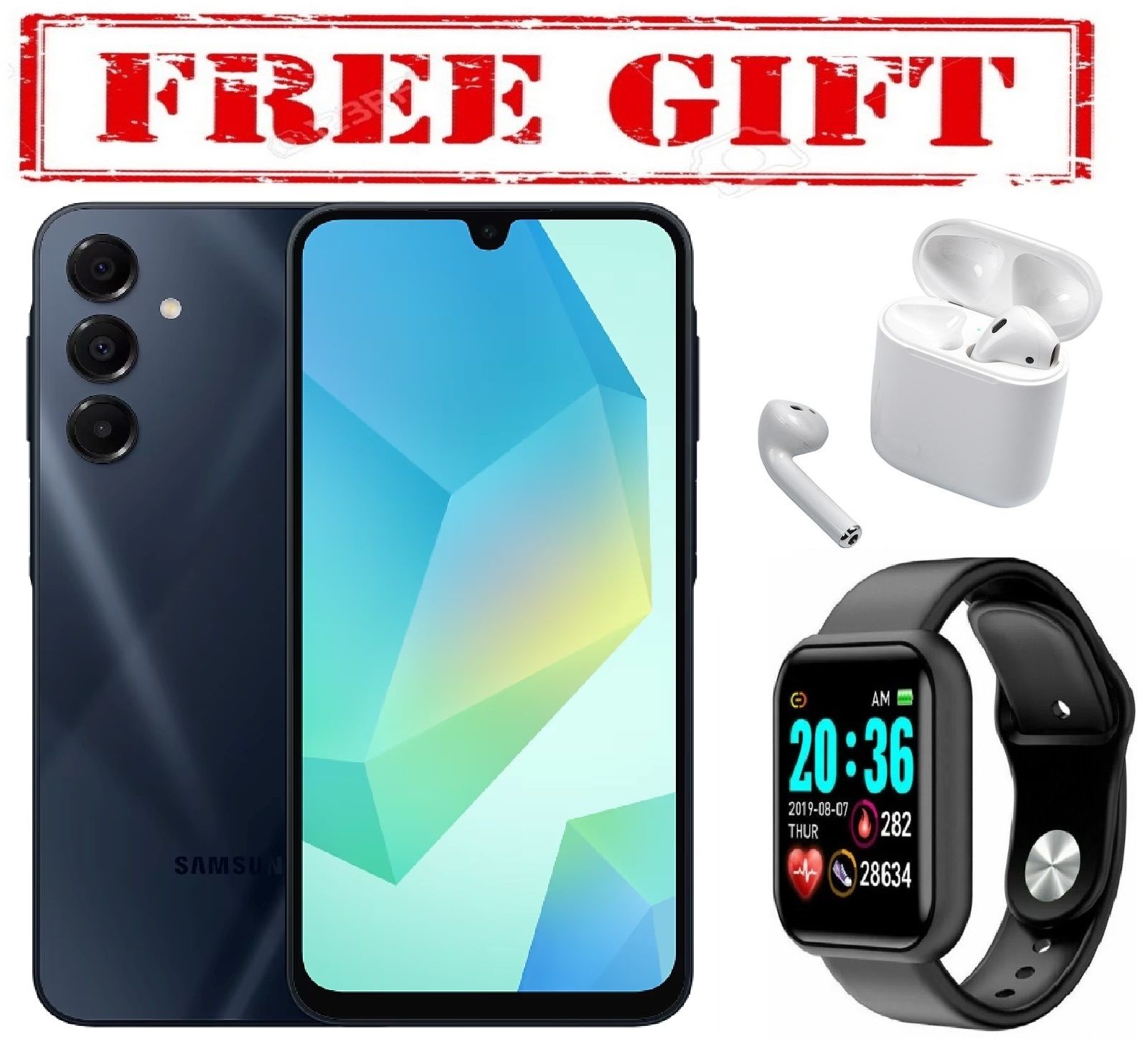 BRAND NEW SAMSUNG GALAXY A16, 5G 6.7'' HD+, 8GB RAM + 256GB ROM, DUAL SIM, 50MP, 5000mAh COMES WITH FREE GIFTS ( AIRPODS + WATCH)  FOR YOU