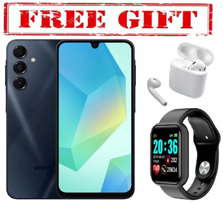 BRAND NEW SAMSUNG GALAXY A16, 5G 6.7'' HD+, 8GB RAM + 256GB ROM, DUAL SIM, 50MP, 5000mAh COMES WITH FREE GIFTS ( AIRPODS + WATCH)  FOR YOU