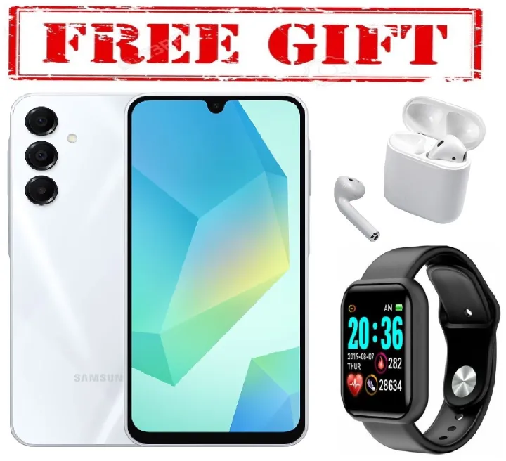 BRAND NEW SAMSUNG GALAXY A16, 5G 6.7'' HD+, 8GB RAM + 256GB ROM, DUAL SIM, 50MP, 5000mAh COMES WITH FREE GIFTS ( AIRPODS + WATCH)  FOR YOU