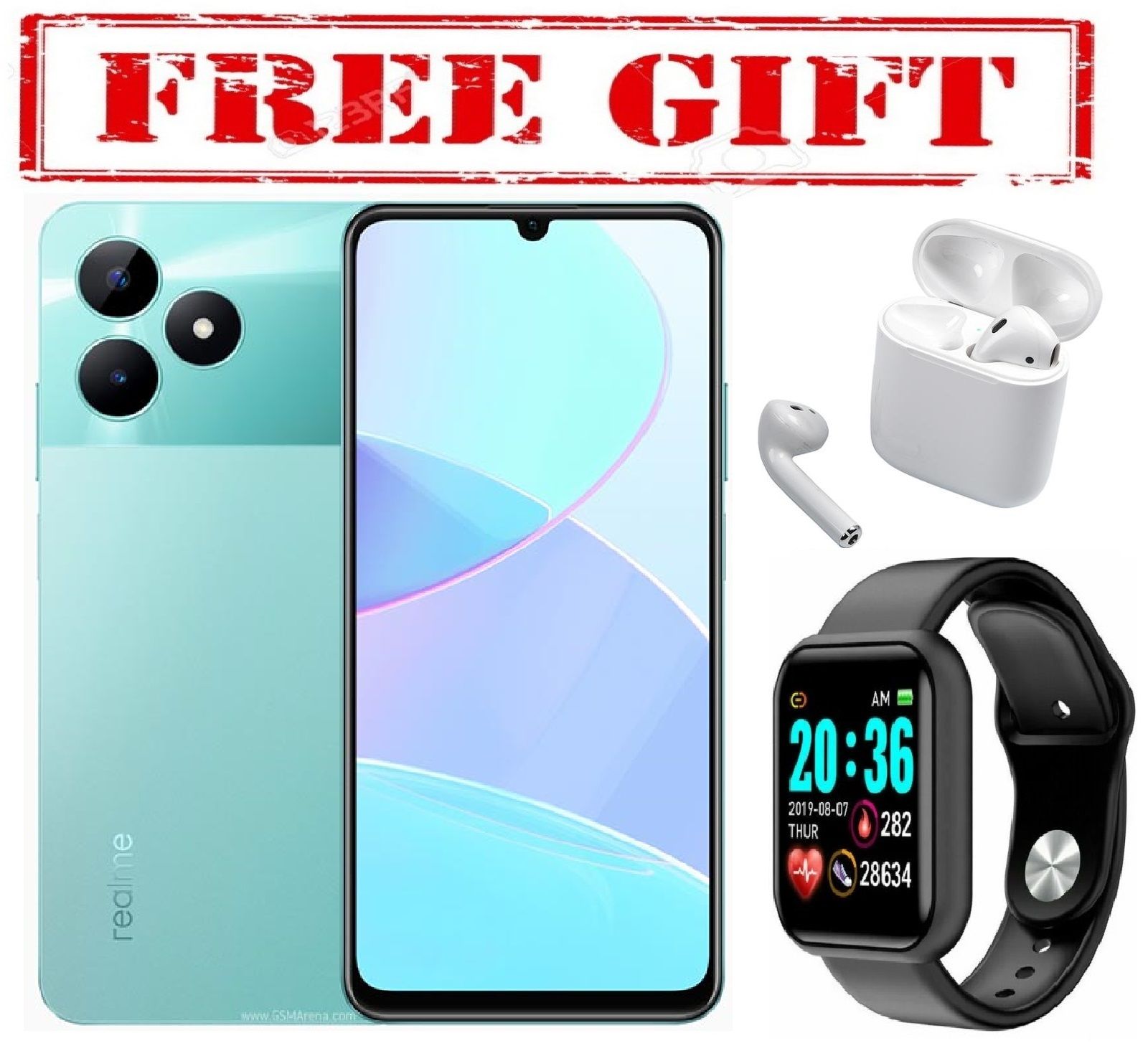 LIMITED DISCOUNT !!1 BRAND NEW Realme C51 6.74'' Display, 4GB RAM + 128GB ROM, Dual Sim, 50MP, 5000mAh  COMES WITH FREE GIFTS ( AIRPODS + SMART WATCH) FOR YOU