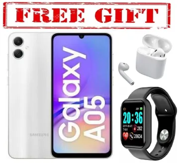 LIMITED DISCOUNT   BRAND NEW Samsung Galaxy A05, 6.7'' 4GB RAM + 64GB ROM (Dual Sim) 50MP Camera, 5000mAh COMES WITH FREE GIFTS ( AIRPODS + WATCH)  FOR YOU Silver,64GB
