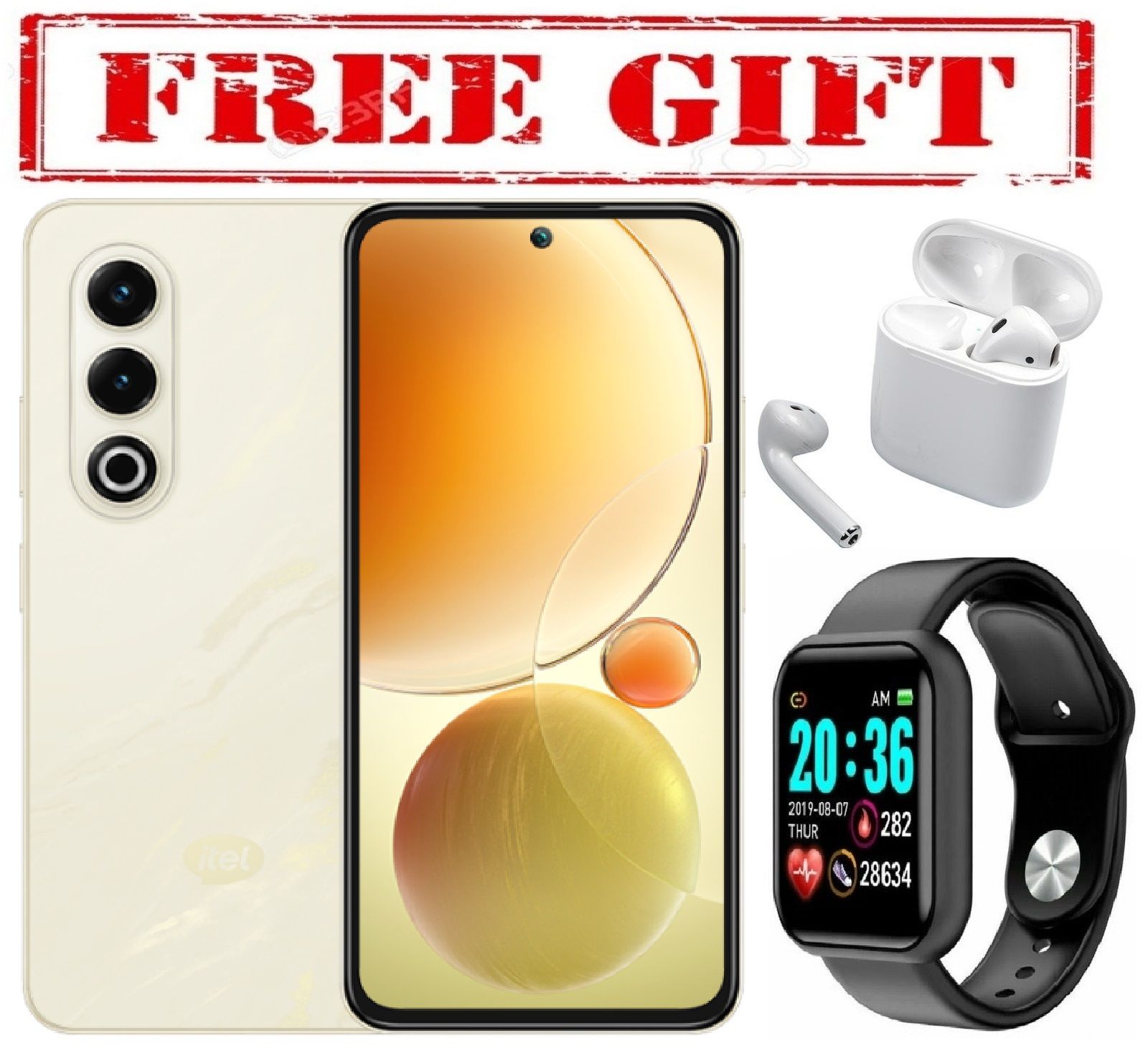 LIMTED OFFER !! BRAND NEW  Itel S25 6.6"AMOLED Display, 128GB Storage+ Up To 12GB RAM, 5000mAh, 108MP Camera with warranty COMES WITH FREE GIFTS ( AIRPODS + SMART WATCH) FOR YOU