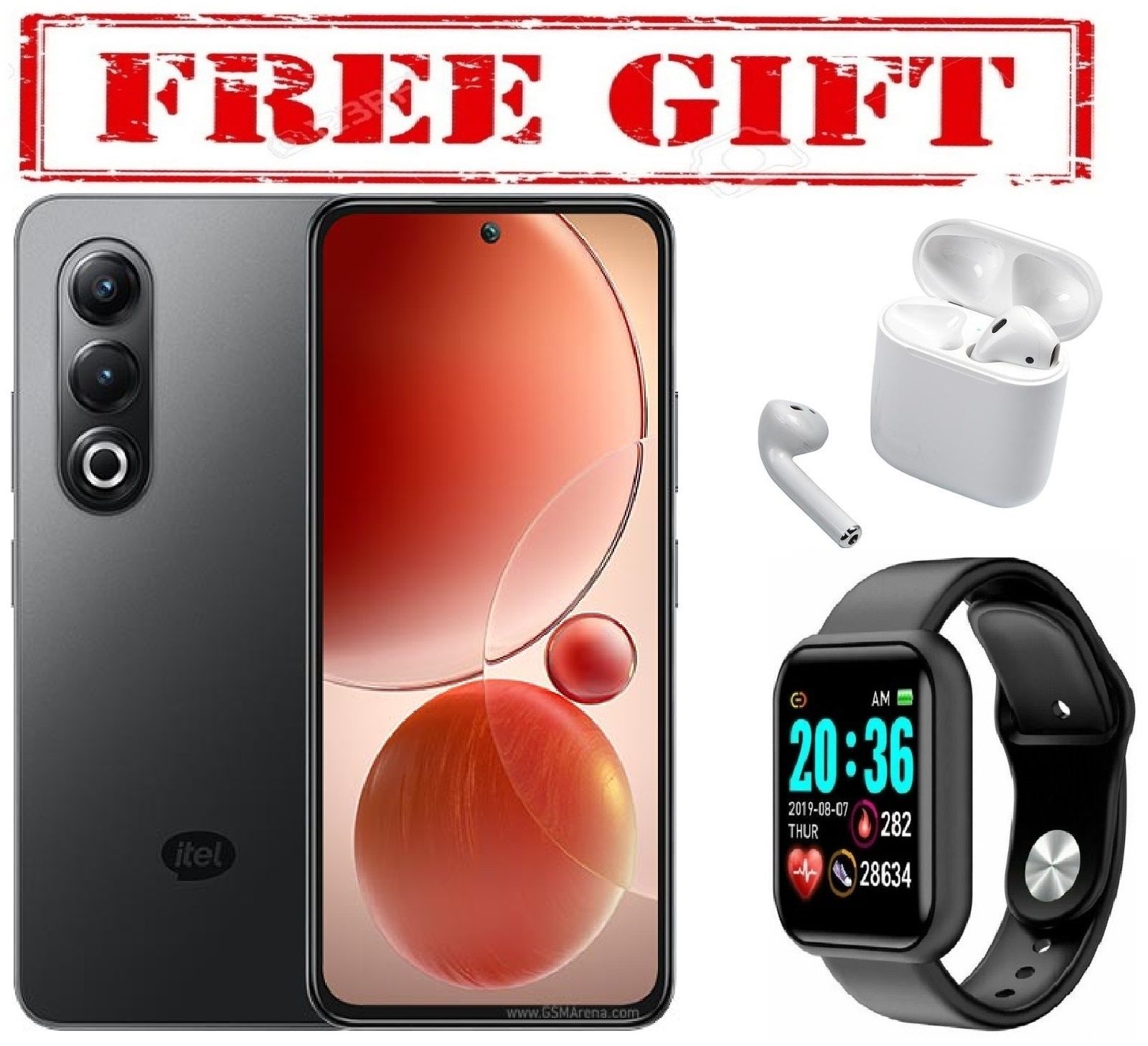 LIMTED OFFER !! BRAND NEW  Itel S25 6.6"AMOLED Display, 128GB Storage+ Up To 12GB RAM, 5000mAh, 108MP Camera with warranty COMES WITH FREE GIFTS ( AIRPODS + SMART WATCH) FOR YOU