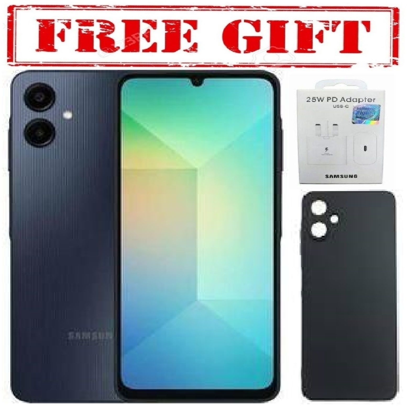 LIMITED OFFER !!!!BRAND NEW Samsung GALAXY A06, SCREEN DISPLAY 6.7" //4GB RAM +64 GB ROM //DUAL SIM //5000MAH //50MP //ANDROID 14 COMES WITH FREE GIFTS (C TO C HEADER  + SILICONE COVER  ) FOR YOU