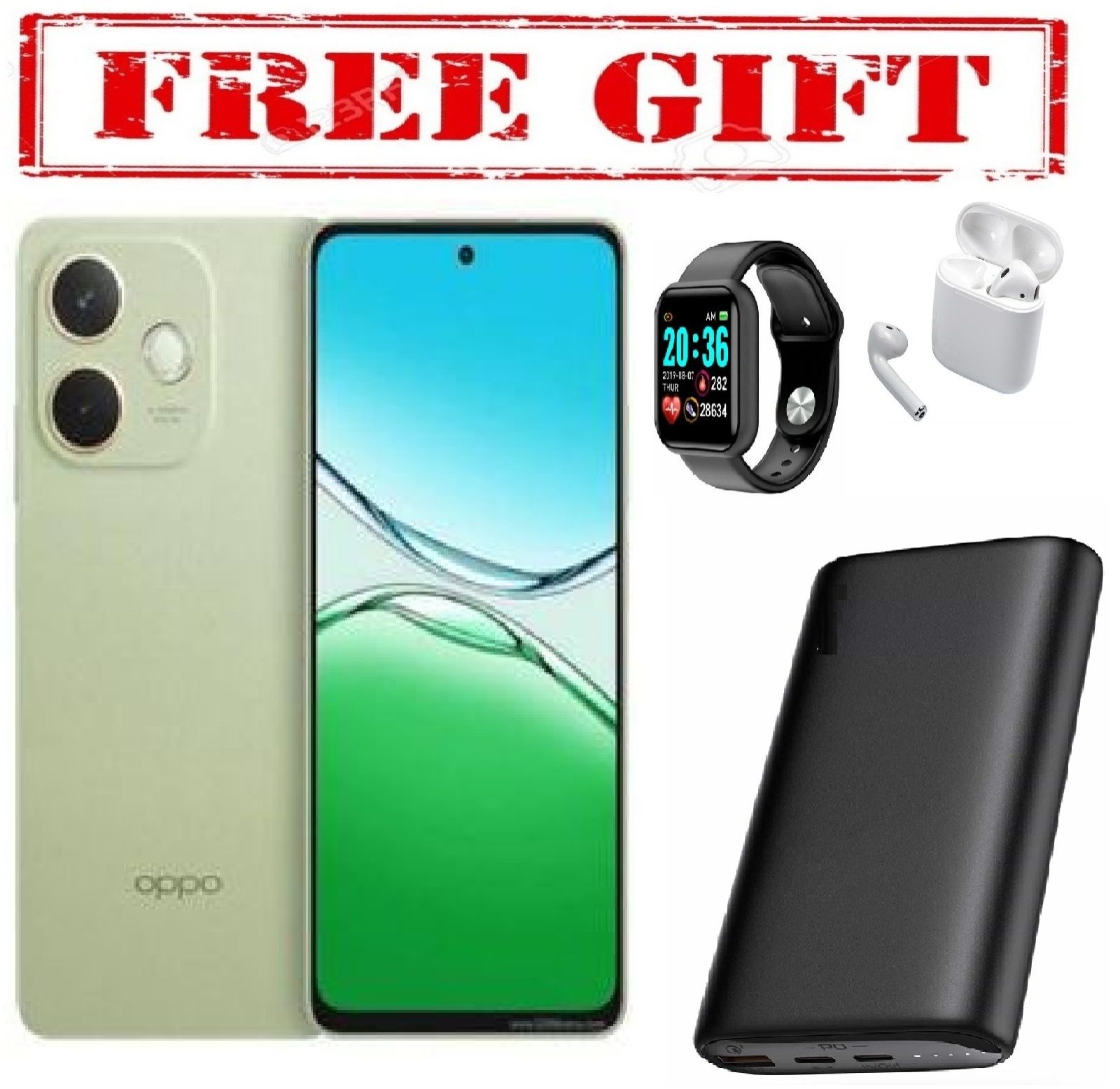 LIMITED OFFER !!!! BRAND NEW !! Oppo A5 Pro"6.67 Inches,256GB Storage,8GB RAM,50 MP Camera,5800Mah Battery COMES WITH FREE GIFTS ( AIRPODS + SMART WATCH +POWERBANK ) FOR YOU
