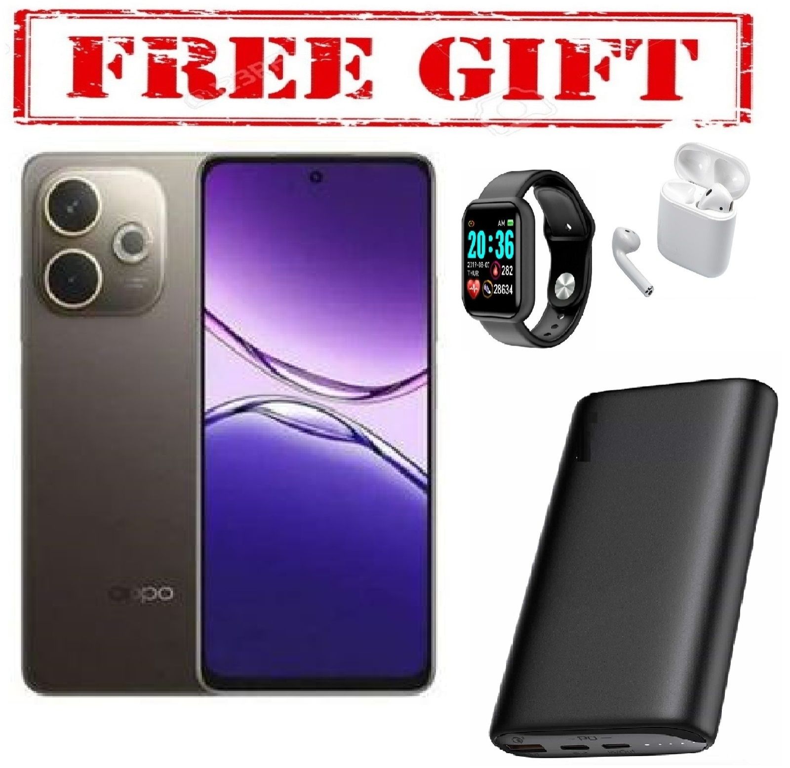 LIMITED OFFER !!!! BRAND NEW !! Oppo A5 Pro"6.67 Inches,256GB Storage,8GB RAM,50 MP Camera,5800Mah Battery COMES WITH FREE GIFTS ( AIRPODS + SMART WATCH +POWERBANK ) FOR YOU