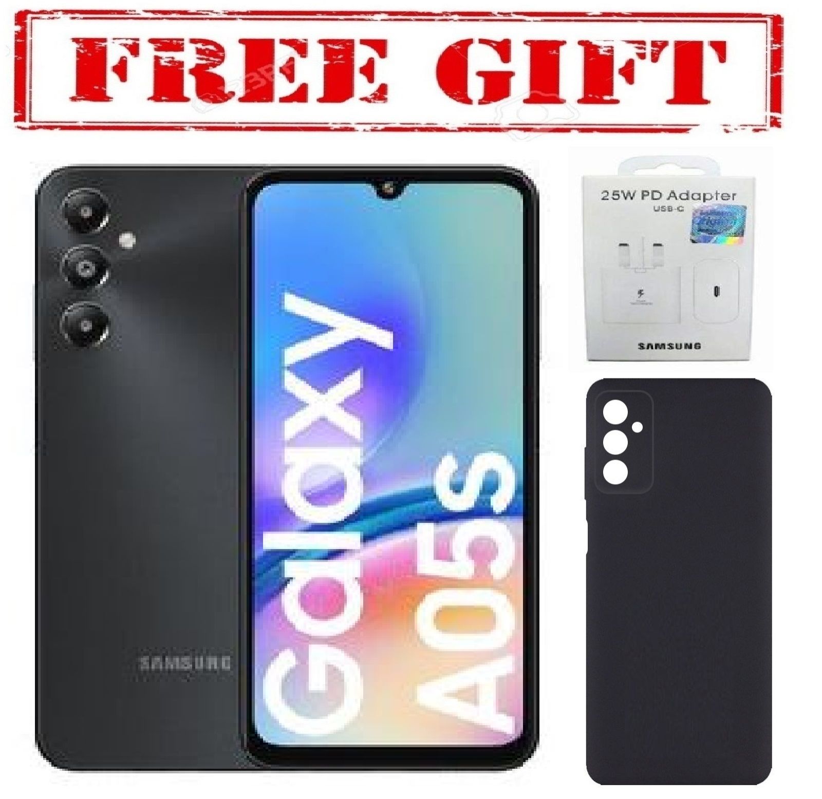 LIMITED DISCOUNT !!!BRAND NEW !!!Samsung Galaxy A05S, 6.7", 90HZ, 4GB RAM + 128GB ROM, 50MP, 5000mAh COMES WITH FREE GIFTS (C TO C HEADER  + SILICONE COVER  ) FOR YOU