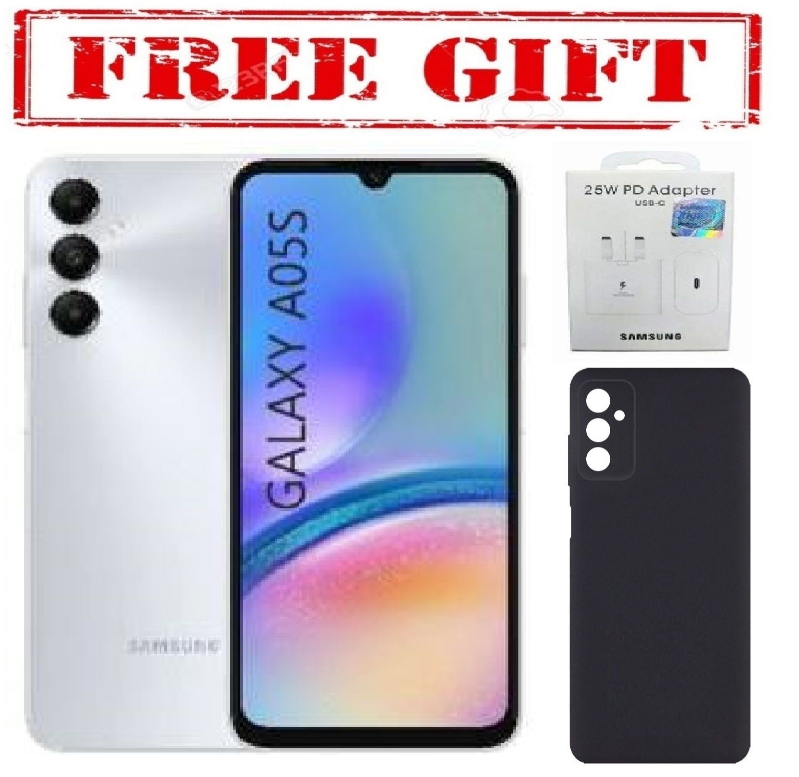 LIMITED DISCOUNT !!!BRAND NEW !!!Samsung Galaxy A05S, 6.7", 90HZ, 4GB RAM + 128GB ROM, 50MP, 5000mAh COMES WITH FREE GIFTS (C TO C HEADER  + SILICONE COVER  ) FOR YOU