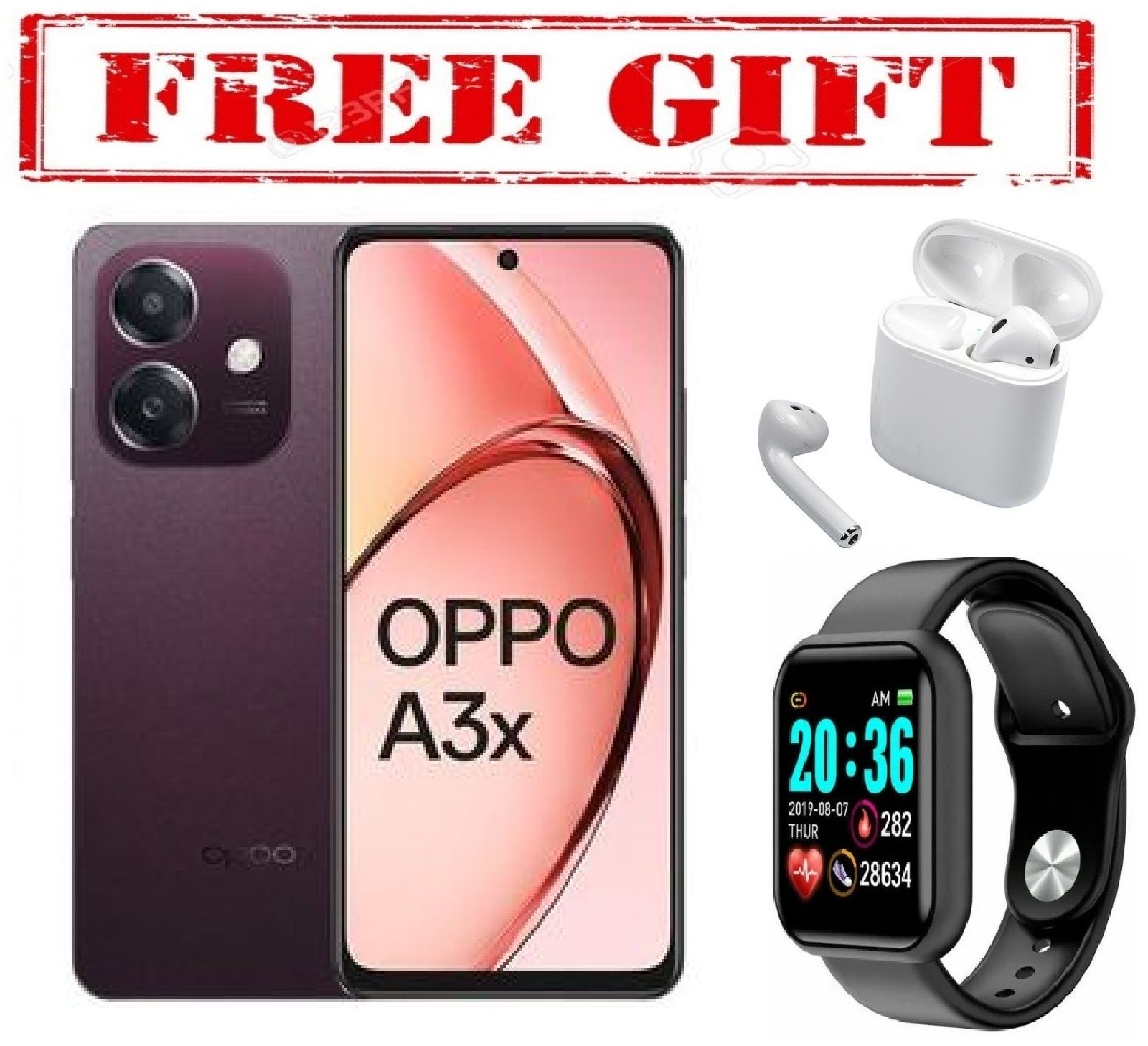 LIMITED DISCOUNT !!BRAND NEW Oppo A3x Smart phone,6.67 inches, 64GB ROM + 4GB RAM, Battery: 5100mAh (Dual SIM) 50MP