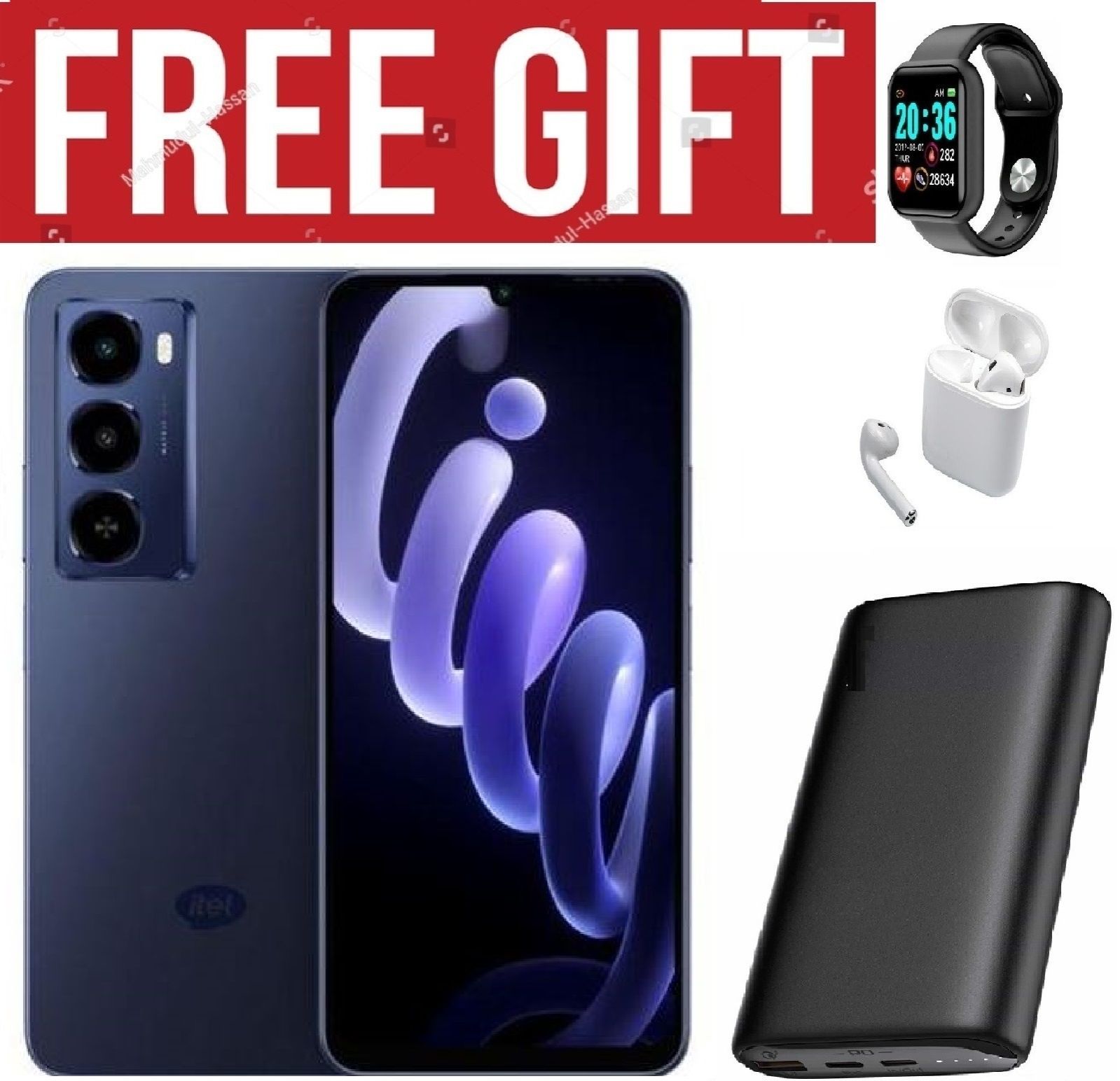 LIMITED OFFER !!!!BRAND NEW Itel City 100 4G,13 MP"18GB RAM+128GB ROM"5200 mAH SMARTPHONES COMES WITH FREE GIFTS ( AIRPODS + SMART WATCH +POWERBANK ) FOR YOU