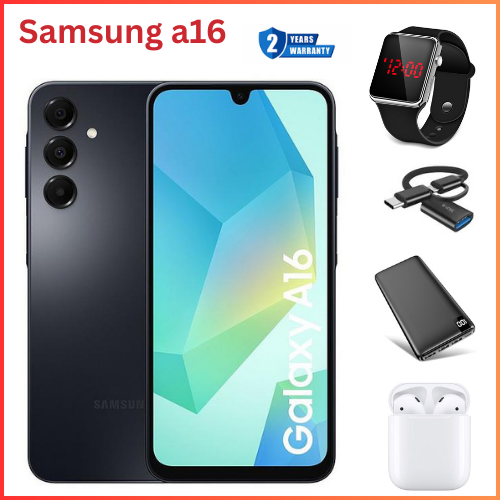 LIMITED DISCOUNT !!!! BRAND NEW SAMSUNG GALAXY A16,  6.7'' HD+, 4GB RAM + 128GB ROM, DUAL SIM, 50MP, 5000mAh SMARTPHONES COMES WITH FREE GIFTS ( AIRPODS + SMART WATCH +POWERBANK ) FOR YOU
