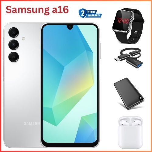 LIMITED DISCOUNT !!!! BRAND NEW SAMSUNG GALAXY A16,  6.7'' HD+, 4GB RAM + 128GB ROM, DUAL SIM, 50MP, 5000mAh SMARTPHONES COMES WITH FREE GIFTS ( AIRPODS + SMART WATCH +POWERBANK ) FOR YOU