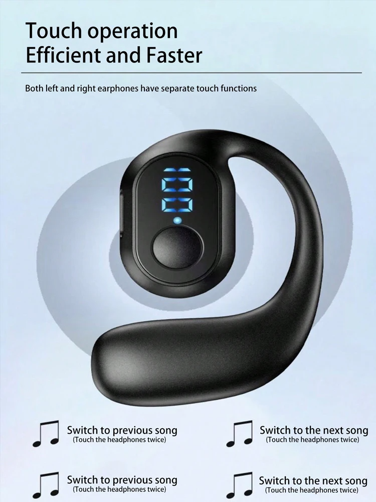 PAFEL A3 Bluetooth Earphone air conduction hanging wireless earbuds stereo high-definition waterproof 90mAh ultra long endurance Bluetooth sports earpods