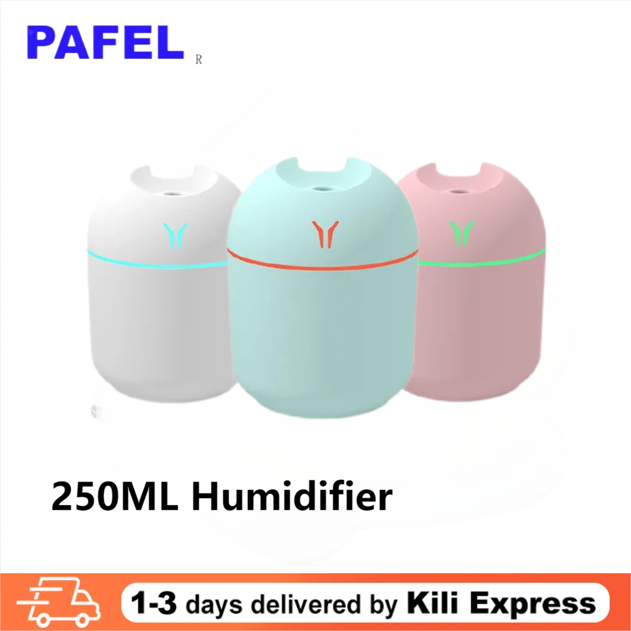 PAFEL Humidifier 250ML Mini Ultrasonic Air Humidifiers Romantic Light USB Essential Oil Diffuser Vehicle Mounted Purifier LED Changing Color Light Aromatic Anion Spray Humidifier