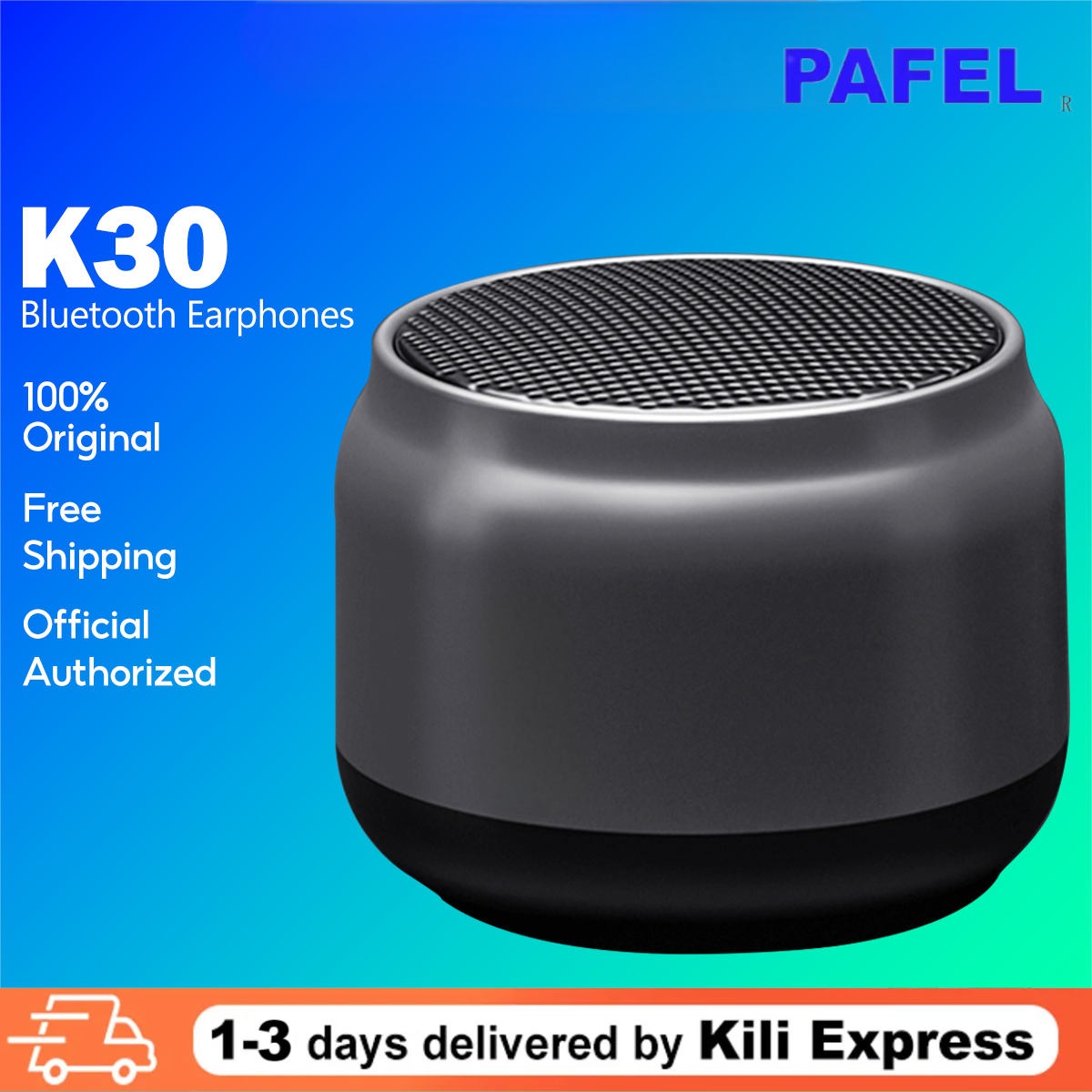 PAFEL K30 Bluetooth Speaker True Wireless Metal HD Stereo Outdoor Sports Super Low Bass 1200mAh High Battery Audio Music Wireless Bluetooth Speaker