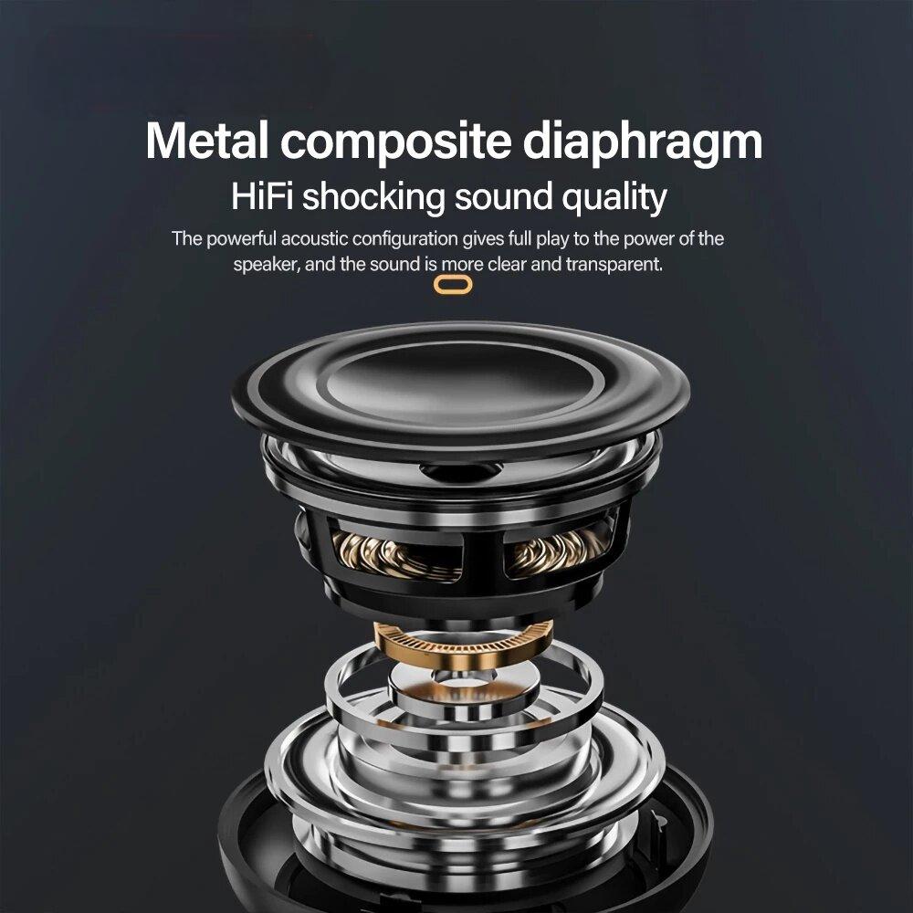 PAFEL K30 Bluetooth Speaker True Wireless Metal HD Stereo Outdoor Sports Super Low Bass 1200mAh High Battery Audio Music Wireless Bluetooth Speaker
