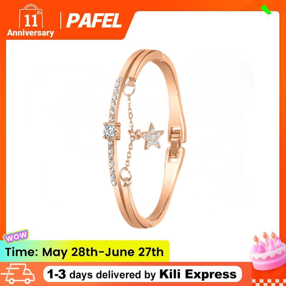 PAFEL Women Bracelets Fashion Lady Bracelet girl Classic Jewellery Female Crystal Bracelet Valentines Gift