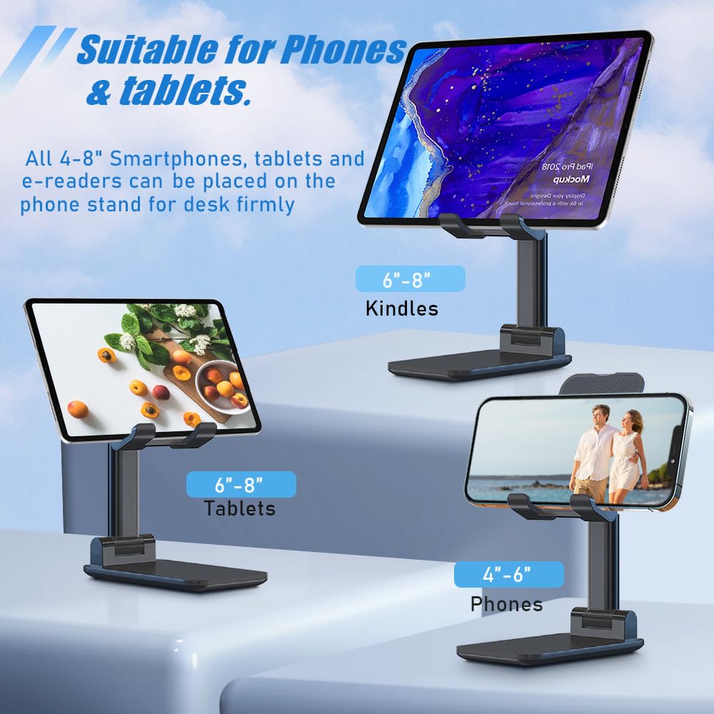 PAFEL Mobile Phones Stand Foldable Adjustable Stand Multifunctional Stable Mobile Phone Tablet Metal Stand