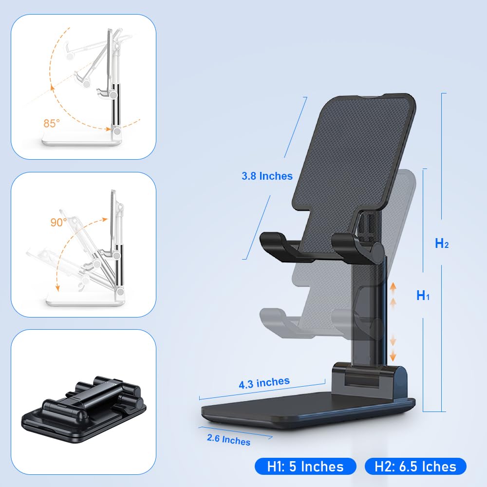 PAFEL Mobile Phones Stand Foldable Adjustable Stand Multifunctional Stable Mobile Phone Tablet Metal Stand