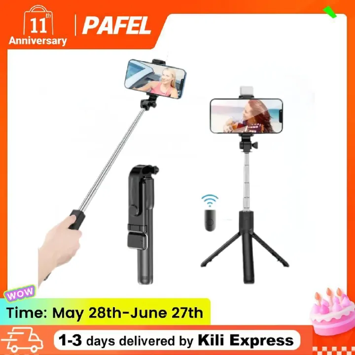 PAFEL G01 Bluetooth selfie stick 3in1 phones tripod stand fill light telescopic selfie stick wireless remote control tripod Bluetooth live streaming mobile phone stands