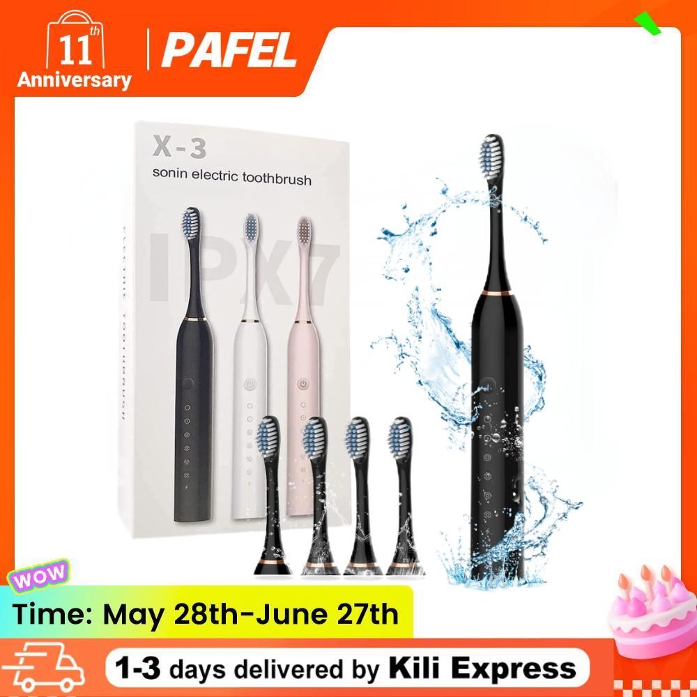 PAFEL X-3 Electric Toothbrush USB Charging Intelligent Timed Reminder With 6 Cleaning Modes IPX7 Waterproof Powerful Cleaning Electric toothbrushes