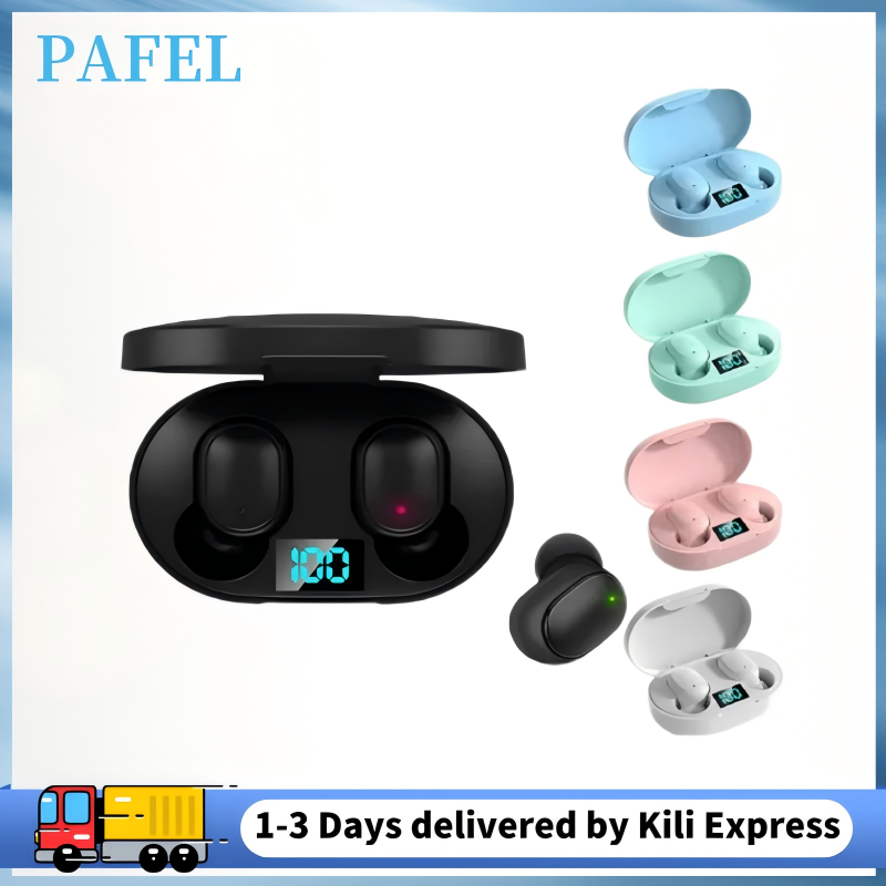 PAFEL E6S TWS Wireless earphone Bt 5.0 Noise Canceling earbuds HiFi Stereo Mini Low Latency earpods Waterproof Sports In-Ear Earphones
