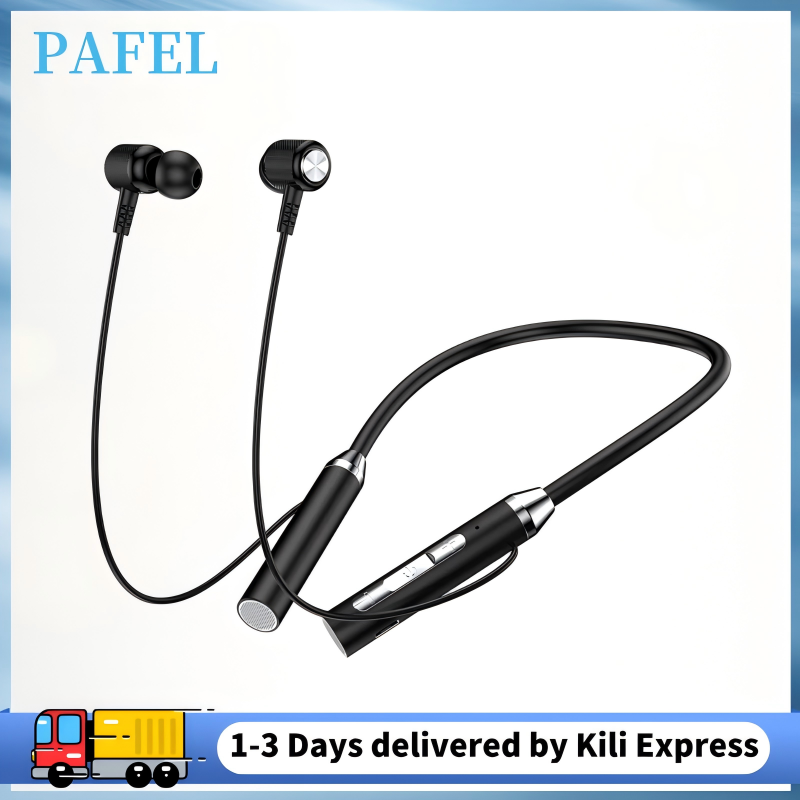 PAFEL B3 Wireless Bluetooth Earphones Neckband Retractable Earbuds Wireless Stereo BT 5.0 Deep Bass HiFi Magnetic Sports with Microphone Bluetooth Earphones