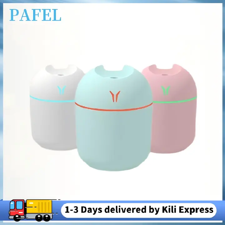 PAFEL Humidifier 250ML Mini Ultrasonic Air Humidifiers Romantic Light USB Essential Oil Diffuser Vehicle Mounted Purifier LED Changing Color Light Aromatic Anion Spray Humidifier